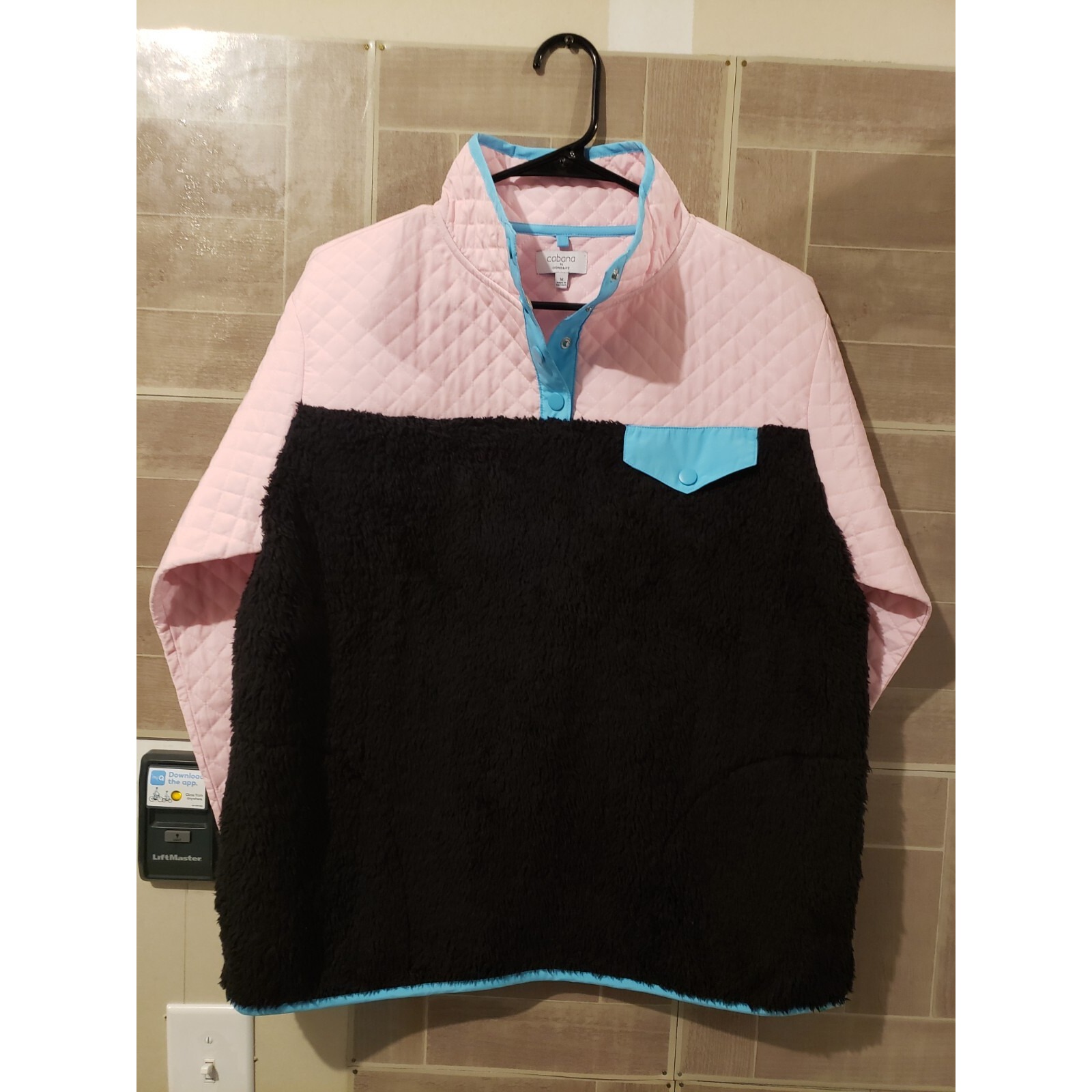 Cabana By Crown And Ivy Womens Jacket Coat Size M Pink Black Blue